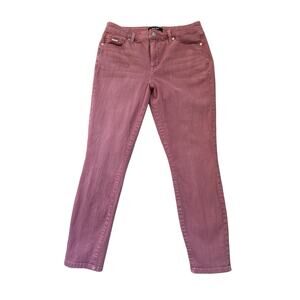 Nine West Jeans Gramercy Skinny Ankle Dusky Rose Size 8